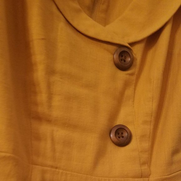 Sara Swing Dress Collectif London Yellow La La Land - Picture 6 of 7